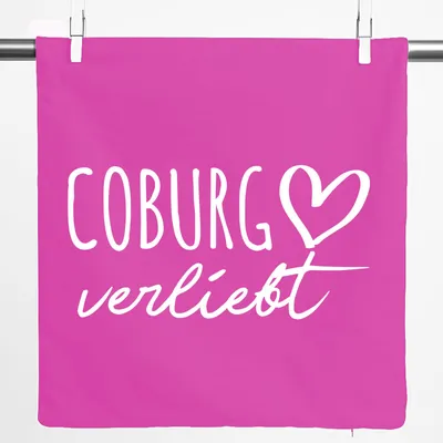 Produktbild von Huuraa Kissenbezug Coburg verliebt 40x40cm Fuchsia Baumwolle Dekokissenbezug Geschenkidee