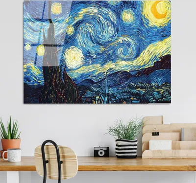Produktbild von Wallity, UV-203 70 x 100, Dekorative Malerei aus gehärtetem Glas, 100 % gehärtetes Glas, Mehrfarbig, 70 x 100 cm