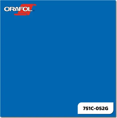 Produktbild von Plotterfolie ORACAL 751C-052G Azurblau glänzend 31,5 x 20 cm
