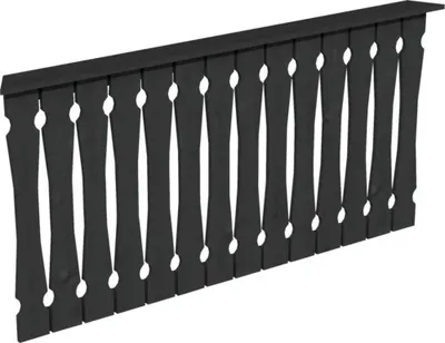 Produktbild von Brüstung Balkonschalung SKAN HOLZ passend für 6-Eck-Pavillons 180 x 96 cm anthrazit