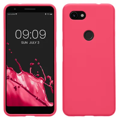 Produktbild von kwmobile Handyhülle für Google Pixel 3a Hülle - TPU Case - Kabelloses Laden - Schutzhülle Cover in Neon Pink