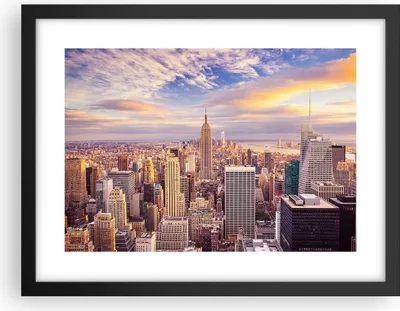 Produktbild von Gerahmtes Poster - Schwarzer Rahmen - New York Stadt - 40x30 cm - Wand Bild - Wanddeko - Wandbilder - Kunstposter - Wandposter - Bilderrahmen - Bilder - Kunstdruck - Wandbild - P2BAA40x30-3638