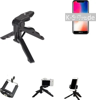 Produktbild von K-S-Trade Stativ Tisch-Ständer Dreibein Handy-Stativ Ständer kompatibel mit Huawei Nova 4 Mini-Stativ Smartphone Tripod Handy-Stativ aus Plastik