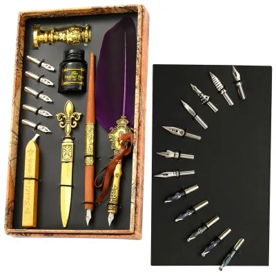 Image de Kit de calligraphie avec plume et encre