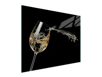 Produktbild von Großes Glas-Schneidebrett 52x40 cm mit Weinmotiv, kratzfest & hygienisch
