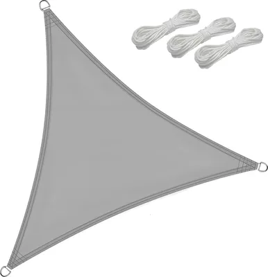 Produktbild von Sonnensegel Dreieck 3x3 m Wasserdicht Grau UV Schutz Garten Balkon Terrasse Sonnenschutz Segel Outdoor