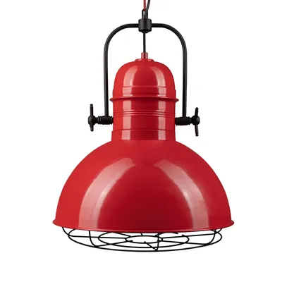 Produktbild von Pendelleuchte Hängelampe Vintage Ø40 cm E27 Rot Metall Lampe