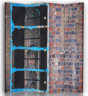 Produktbild von Paravent - Raumteiler Mauern und verborgene Bögen - Dekorativer Raumtrenner cm. 145x170 (4 x)