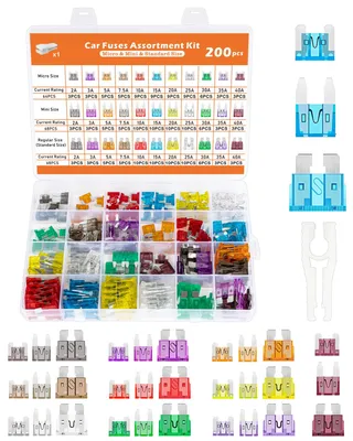 Sicherungsset 200-teilig, Mini & Standard, 2-40 A