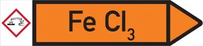 Produktbild von Dreifke® Aufkleber I RKZ-Etikett Fe CI3, rechts, DIN, orange/schwarz, ab 90mm...