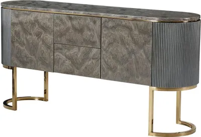 Immagine prodotto di Consolle Design Moderno Mobili Legno Lusso Grigio Scuro Cassettiera Creativa Soggiorno