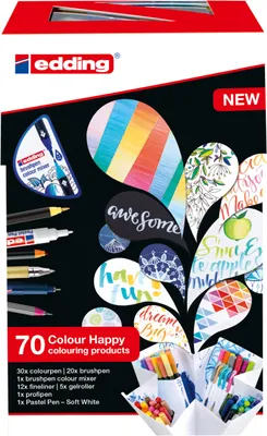 Image de edding Colour Happy Big Box assorti (boîte de 70)