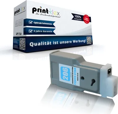 Produktbild von Kompatible Tintenpatrone für Canon imagePROGRAF IPF 6400 Series imagePROGRAF IPF 6450 5307B001 PFI206PC Photo Cyan Hell Blau - Office Pro Serie