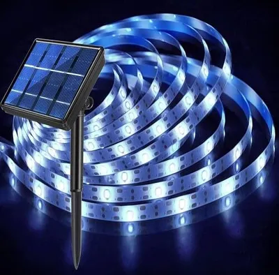 Produktbild von Solar Strip Lights 90 LED 3 m, 8 Modi wasserdichtes Fee im Freien Klebeband weiße Weihnachtsbeleuchtung Hochzeitsgarten Home