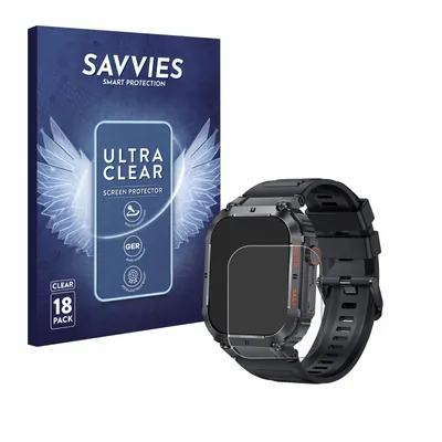 Produktbild von 18x Für GaWear K57PRO 1.96" Schutzfolie Savvies Displayschutz Display Schutz Folie Klar Transparent