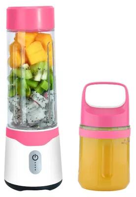 Produktbild von Zimilo Tragbarer Mini Mixer, 2000mAh Akku, USB aufladbar, 304 Edelstahl Klingen, magnetischer Sicherheitsschalter, für Smoothies und Shakes, Rosa