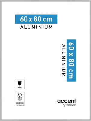 Zdjęcie produktu dla aluminiowa rama do zdjęć Accent by nielsen, 60x80 cm, srebrny mat