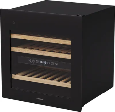 Produktbild von Klarstein Rhone 36 Duo Weinkühlschrank - 36 Flaschen, 2 Zonen, 5-22 °C, LED-Steuerung, UV-Schutz, Leiser Betrieb, Weiß, Weinklimaschrank