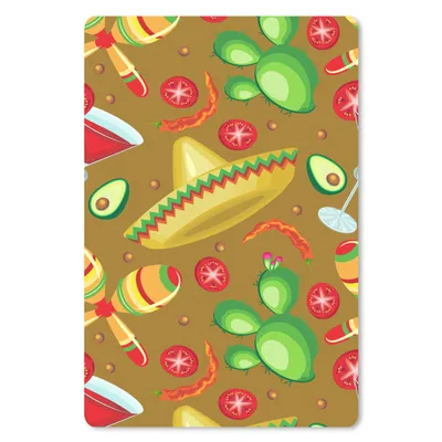 Produktbild von MuchoWow® Mauspad Mousepad Mexiko - Sombrero - Muster 40x60 cm - Mousepads - Maus Mat - Pad - Mausunterlage - Schreibtisch Accesoire