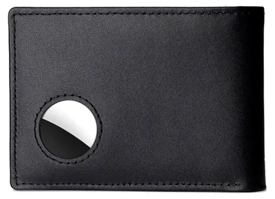 Produktbild von Herren Geldbörse aus echtem Leder mit AirTag Fach, Slim Wallet mit RFID Schutz, Leder Geldbeutel für Männer