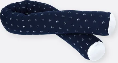 Produktbild von KraftKids Bettrolle Musselin dunkelblau Anker 100 cm