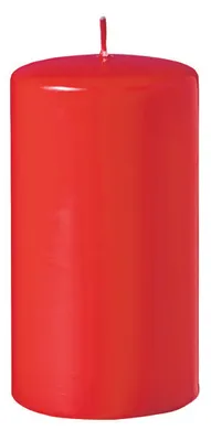 Produktbild von Flachkopf-Stumpenkerzen Paprika Hellrot 100 x Ø 80 mm, 8 Stück