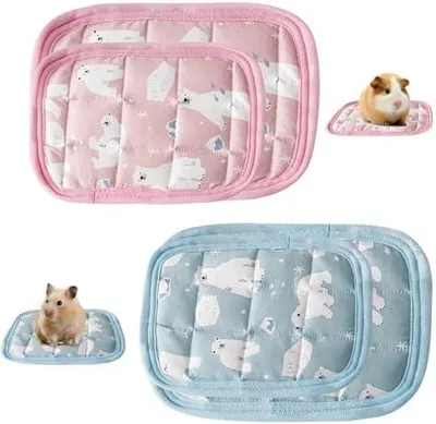 Produktbild von 4 PCS Kühlmatte für Meerschweinchen, Klein Haustier Kühlmatte, Kühlplatte Kaninchen, Kühldecke Sommer, Kleine Pet Cooling Mat, Kühlkissen für Kaninchen,Chinchilla,Eichhörnchen,Meerschweinchen