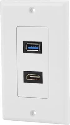 Obrázek produktu pro Multimediální nástěnný panel s rozhraním HDMI 2.0, USB, Ethernet, ABS