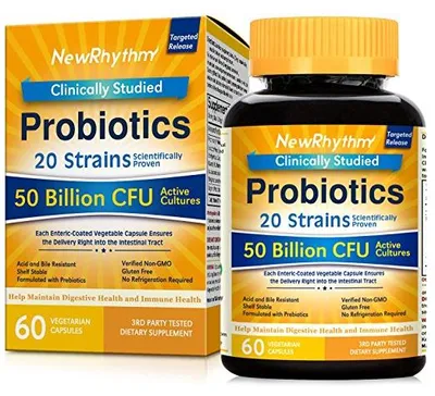 Produktbild von Probiotikum, NewRhythm, 50 Milliarden, 20 Stämme, 60cps