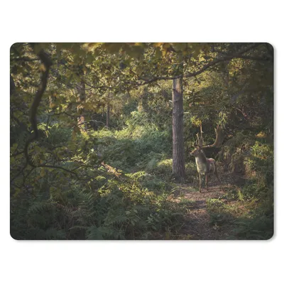Produktbild von MuchoWow® Mauspad Mousepad Hirsch - Geweih - Wald - Herbst 40x30 cm - Mousepads - Maus Mat - Pad - Mausunterlage - Anti Rutsch