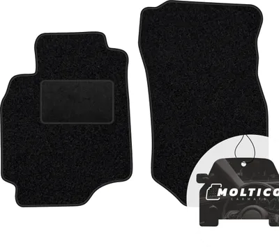 Produktbild von moto-MOLTICO Vorne Fußmatten Auto Velours Autoteppiche Schwarz Automatten Set 2-teilig passend für Mitsubishi Lancer 2003-2007