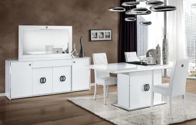 Produktbild von Esstisch Tisch Weiß Esszimmer Wohnzimmer Holz Design Tische Italienische Möbel