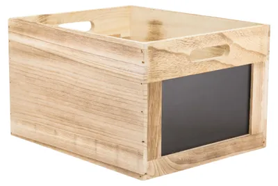 Produktbild von Securit® Vintage-Holzkiste im Kreidetafel-Look