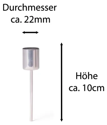 Obrázok produktu pre Novaliv 4x svietnik na tyčové sviečky, strieborný I sviečkový kolík 10 x 2,5 cm, kolík na tyčové sviečky I sviečkový kolík, dekorácia na adventný veniec, svietnik I vianočná dekorácia