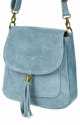 Produktbild von Damen-Umhängetasche aus Wildleder im Retro-Stil