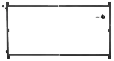 Image de Kit de porte VEVOR convient aux ouvertures de 152 à 243 cm de large, réglable (119 cm de haut), en fer, kit de cadre de porte anti-affaissement, convient aux clôtures en bois