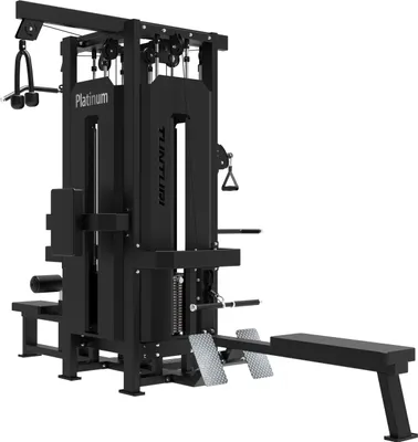 Produktbild von Tunturi Platinum Multi Station Kraftstation – Homegym für 4 Übungen – Latzug – Rudern sitzend – Dips – Trizepsdrücken – V-Serie