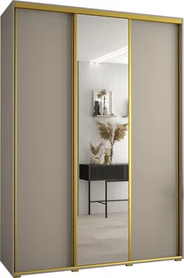 Produktbild von Kryspol Dakota 3 Schrank, drei Türen - 235,2x180x45cm - Kaschmir Gold