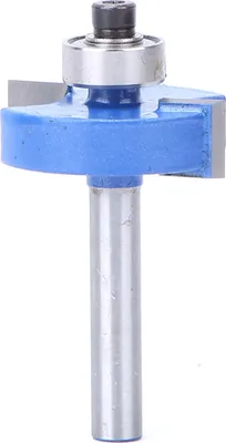 Imagen del producto de Broca fresadora para rebajes, broca fresadora para rebajes con vástago de 1/4 de pulgada, broca fresadora en forma de "T", broca fresadora para rebajes con rodamiento, fresa para carpintería