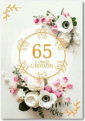 Zdjęcie produktu dla Kartka okolicznościowa Urodziny 65 - Trend
