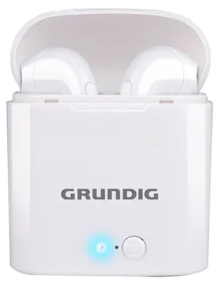 Zdjęcie produktu dla Słuchawki Bluetooth Grundig - Słuchawki douszne 400 mAh - Słuchawki douszne z 2-godzinnym czasem odtwarzania - Bezprzewodowe słuchawki do rozmów w trybie głośnomówiącym - w zestawie etui ładujące Kabel USBC do ładowania
