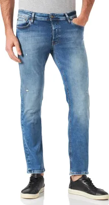 Produktbild von Jack & Jones 12168284, Jeans, Erwachsener, Blau, Baumwolle, Elasthan, Polyester, Nicht bleichen, Nicht chemisch reinigen