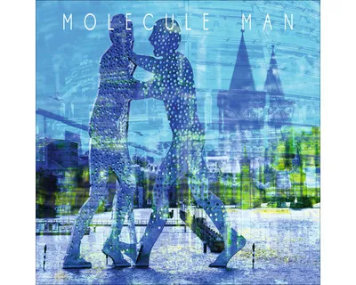 Produktbild von Glasbild Berlin Molecule Man 80x80 cm