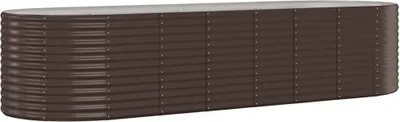 Obrázek produktu pro vidaXL Zvýšené lůžko Pozinkovaná ocel 322x100x68 cm Hnědá barva