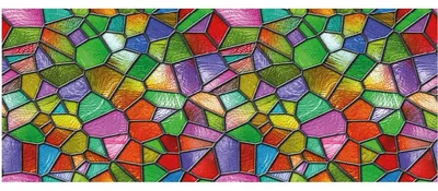 Image de Film occultant – Vitrail multicolore – Autocollant pour fenêtres et portes de douche – 40 x 100 cm