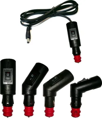 Produktbild von KFZ-Adapter 12V DC Zigarettenanzünder-Kabel Knickbar mit An- / Ausschalter