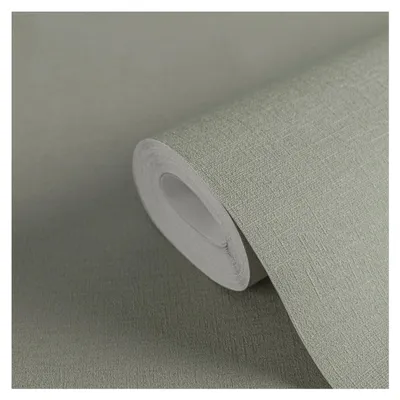 Productafbeelding van Vliesbehang, effen, textielstructuur, groen, Anna D, Andrea A.S. Création, artikelnummer 390976, afmetingen: 10,05 m x 0,53 m