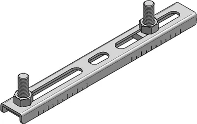 Produktbild von MEFA Doppelhalter VSG mit Gewindestift, Achsabstand L 46 - 154 mm, 1 Stk.
