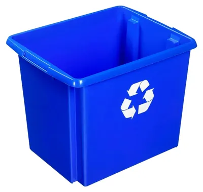 Produktbild von 3er Set - SUNWARE Nesta RecycleBox - für Abfälle - 45 Liter - 45,5 x 36 x 36 cm - blau