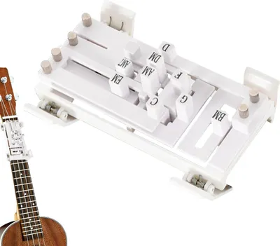 Produktbild von Gitarrenakkord Presser | Guitar Aid Akkordtrainer | Schmerzloses Übungstool für Gitarrenakkord | Trainer für Akkordwechsler für Akustikgitarre | Ein Tasten Akkordtrainer Übungstools für Anfänger